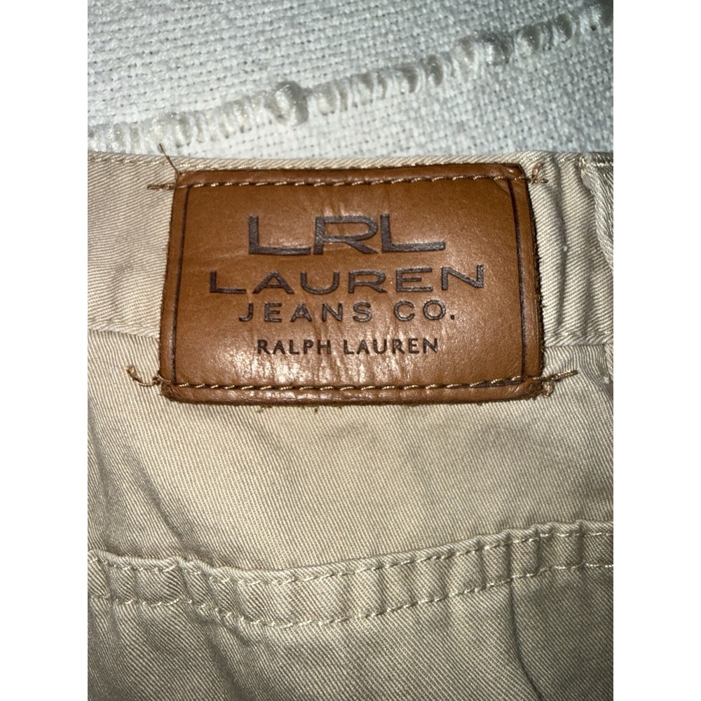 RALPH LAUREN LRL Jean Co. Classic Midcalf Khaki Tan Cotton Cropped Pants 20W - Picture 8 of 11